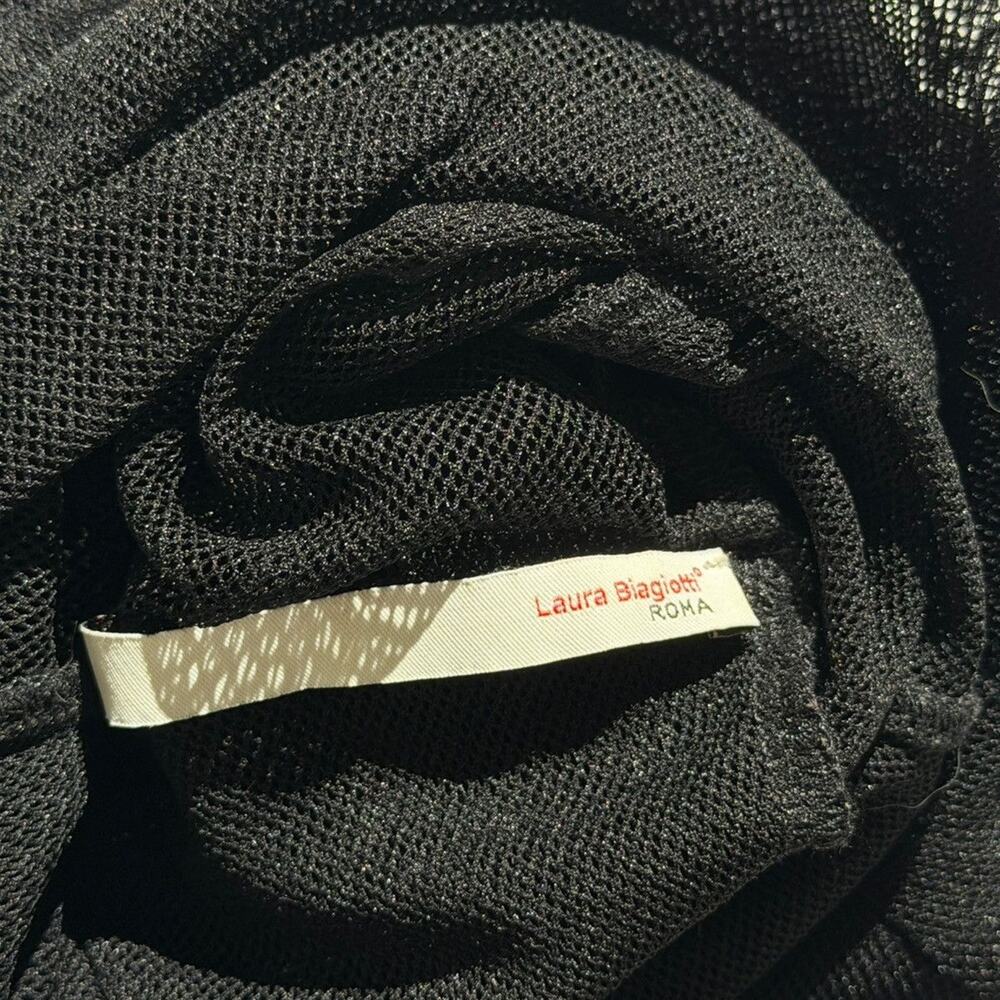 Mesh Stretch Textured Turtleneck - image 4